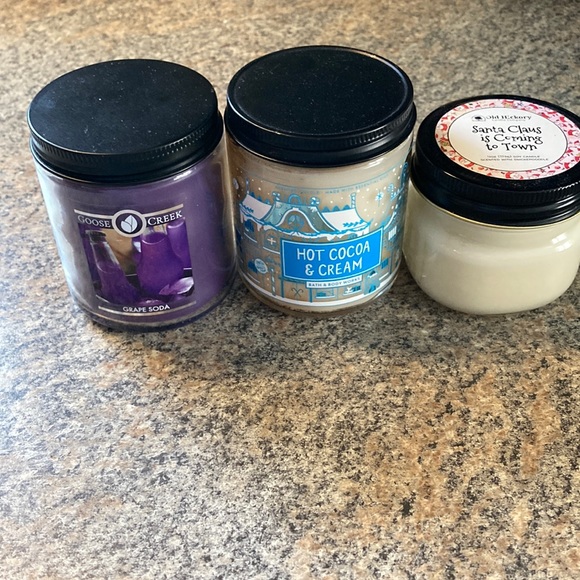 Bath & Body Works Other - Candle New Grape Soda, Hot Cocoa & Cream & Santa Claus is coming to Town. 🕯️🕯️